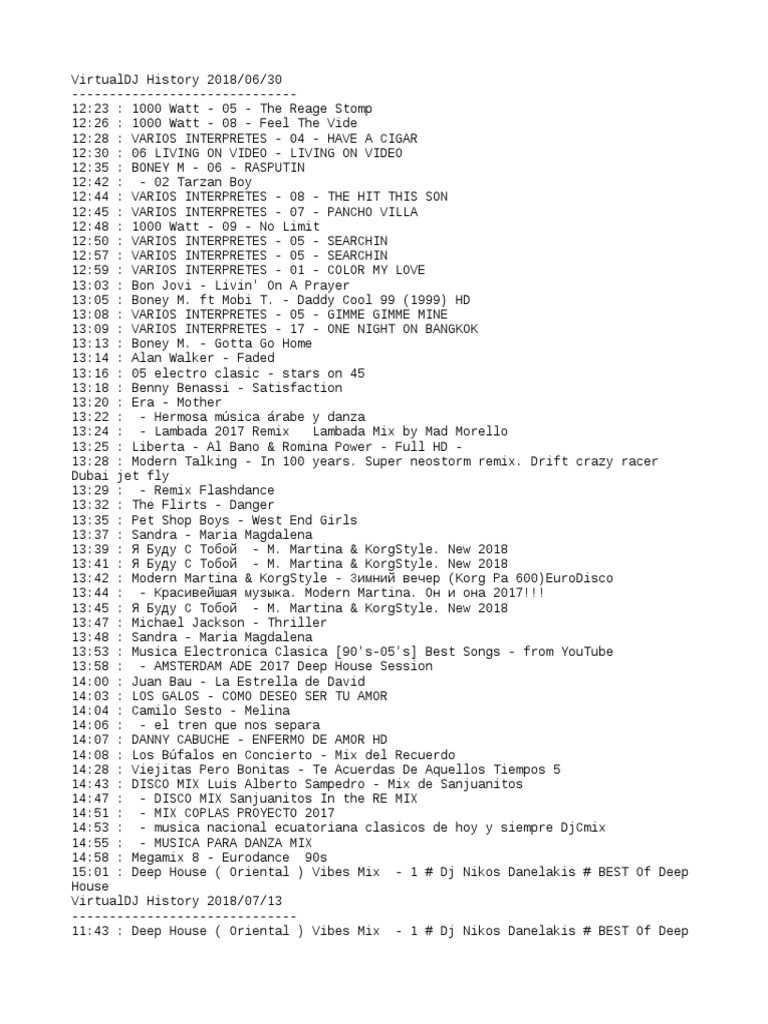 Track List | PDF | Pop Music | Musicians