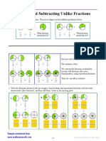 Adding and Subtracting Unlike Fractions: Sample Worksheet From