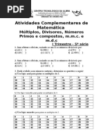 Atividades Complementares de Matematica quinta serie.doc