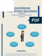 Universidad Politécnica Salesiana: Psicología Introducción A La Investigación Cientifica