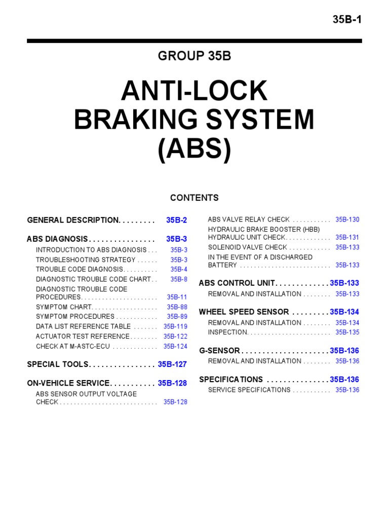 Montero ABS | PDF | Anti Lock Braking System | Electrical Connector