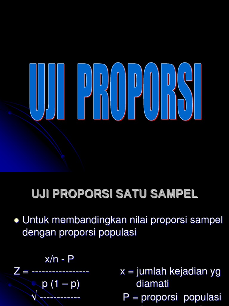 Uji Proporsi dan Contoh Soal | PDF