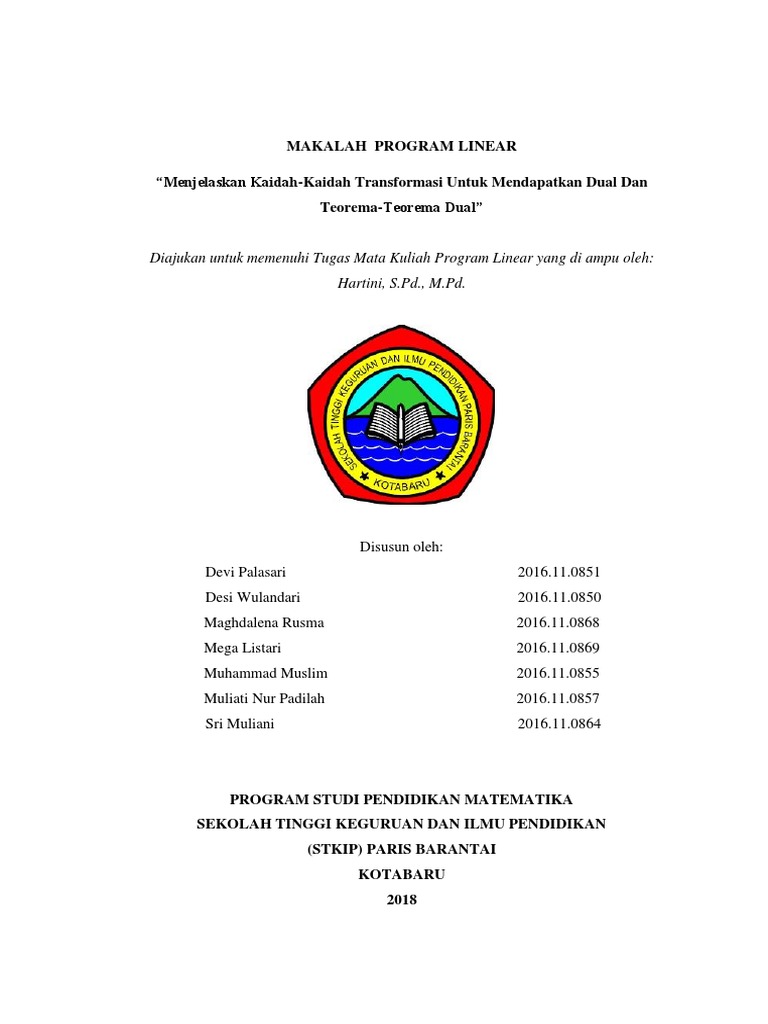 Makalah Program Linear | PDF