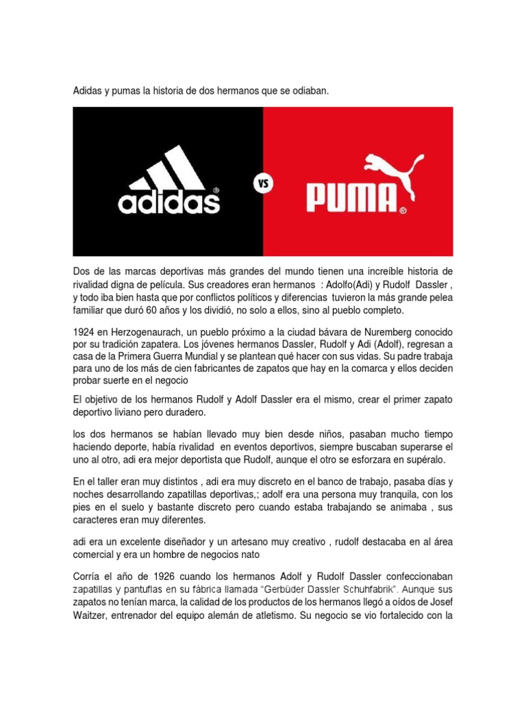 sufrir tobillo a lo largo Adidas Vs Pumas | PDF | Adidas | Deportes