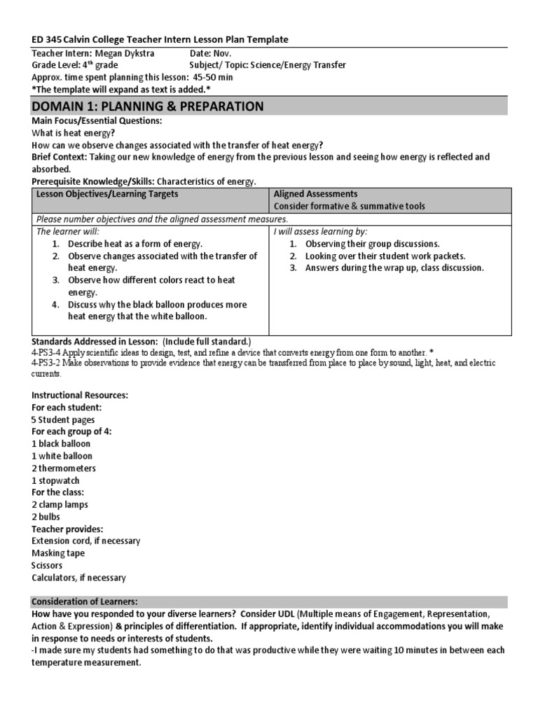 Grade 4 Lesson Plan: Heat Transfer | PDF | Heat | Educational Assessment