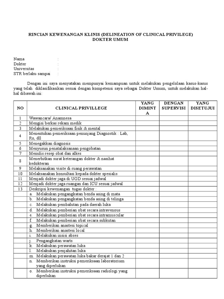 Pengisian RKK (Dokter Umum) | PDF | Pengembangan Diri | Kesehatan Holistik