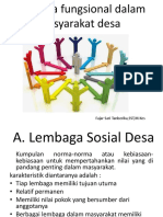 Lembaga Fusngsional Dalam Masyarakat Desa