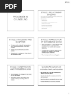 Processes in Counseling: Stage 1: Relationship Building