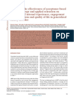 Comparing effectiveness of acceptance therapy and relaxation for anxiety disorders