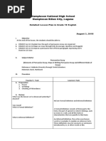 13N English Lesson Plan in MNHS 2018