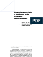 De Riz, Cavarozzi y Feldman - Concertación, Estado y Sindicatos en La Argentina Contemporánea, Cap. 2
