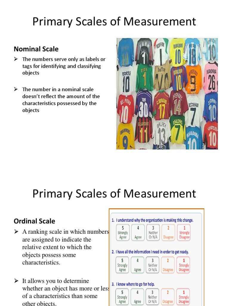 Primary Scales of Measurement: Nominal Scale | PDF | Computers
