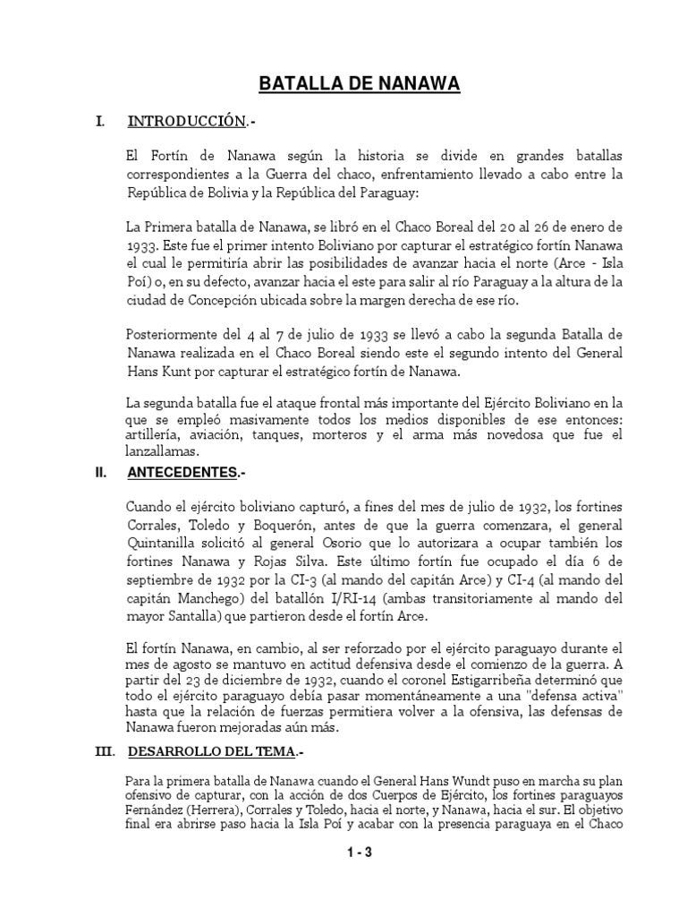 Batalla de Nanawa | PDF | Guerra de la era industrial | Militar