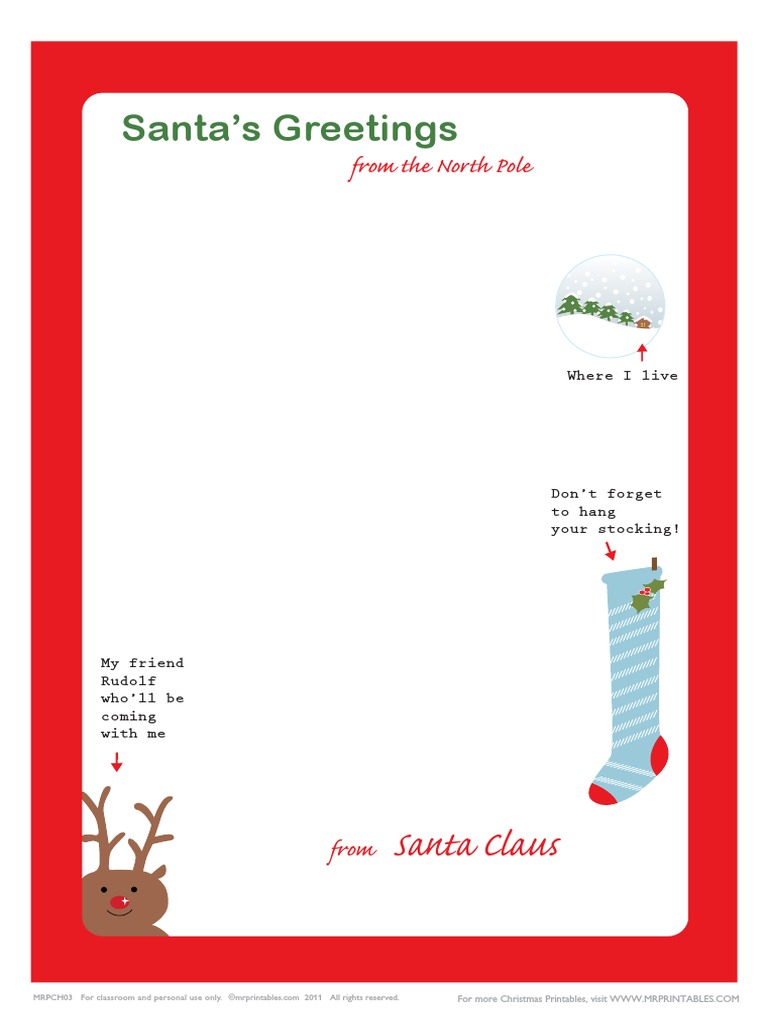 Mrprintables Letter From Santa Template A4 | PDF