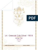 Profession - Deeoak Cab Driver - 9818642446