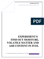 Find Out Moisture, Volatile Matter and Ash Content in Fuel