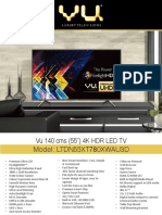 Vu 55 140 CM Pixelight 4k HDR Smart Led TV PDF