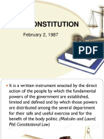 1987 Constitution: February 2, 1987