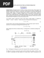 The New Law of Electrical Power Formation