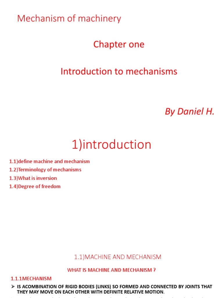 Understanding Machines and Mechanisms | PDF | Machines | Kinematics