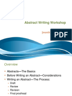Abstract Writing Workshop: (Month) (Date), (Year)