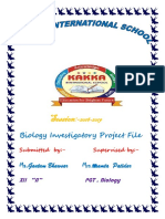 Gautam Bhawsar Project For Class 12th Bio