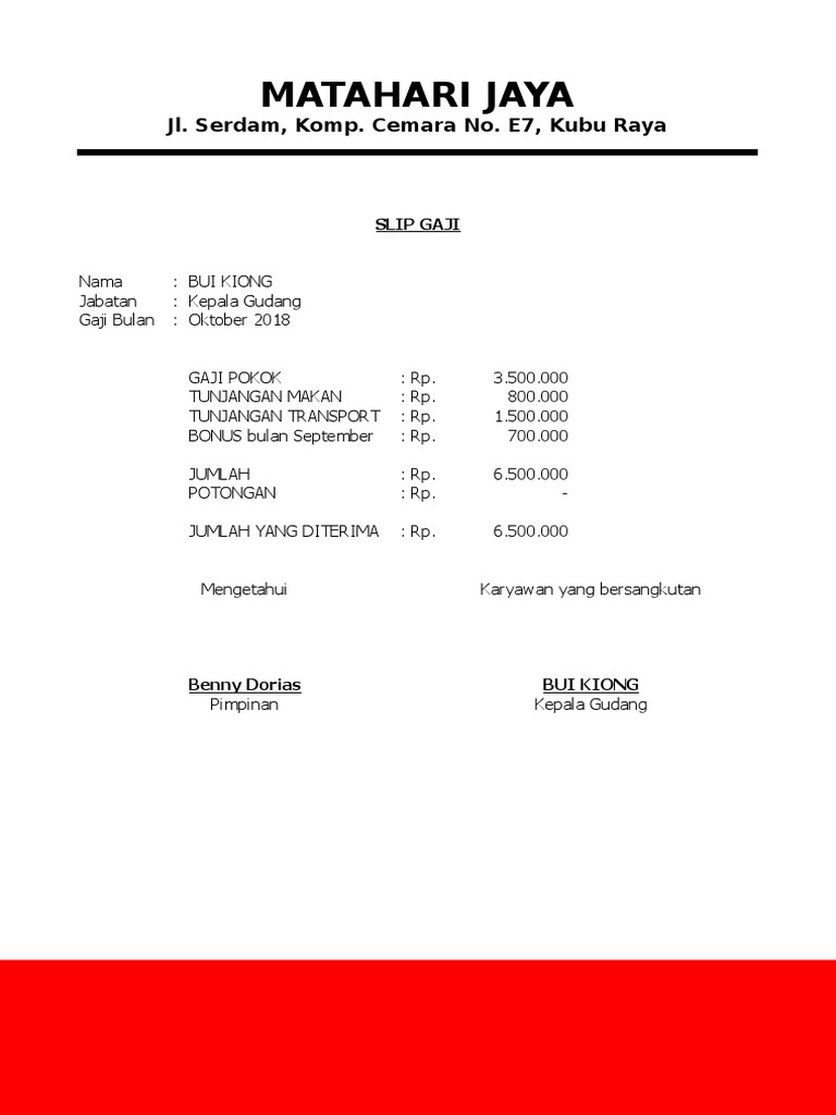 Slip Gaji Pdf