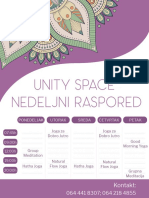 Unity Space Raspored