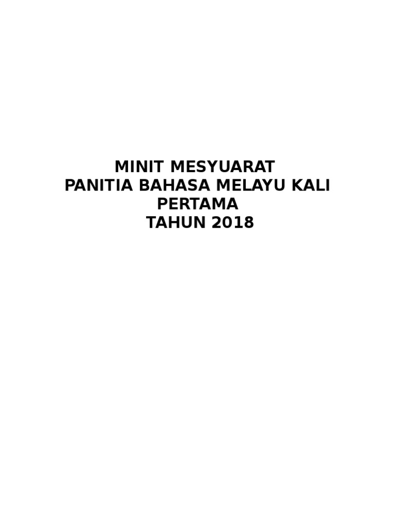 Minit Bm 1 2018 Pdf