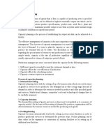 Process of Capacity Planning 1. Demand Forecasting