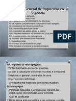 Cuadro General de Impuestos en Vigencia