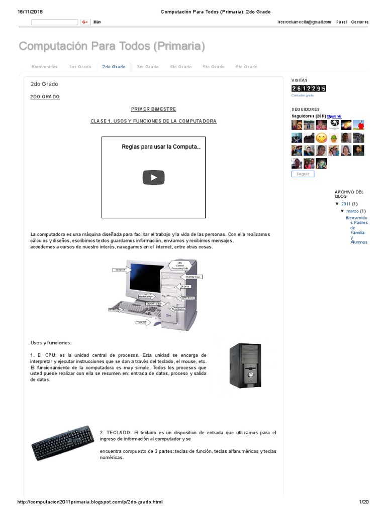 Computación Para Todos Primaria 2do Grado Pdf Pdf Ventana