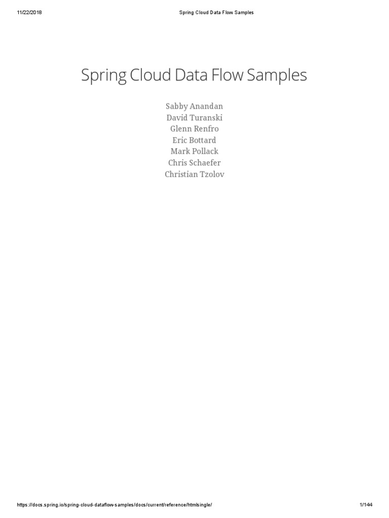 Spring Cloud Data Flow Samples | PDF | Cloud Computing | Hypertext ...