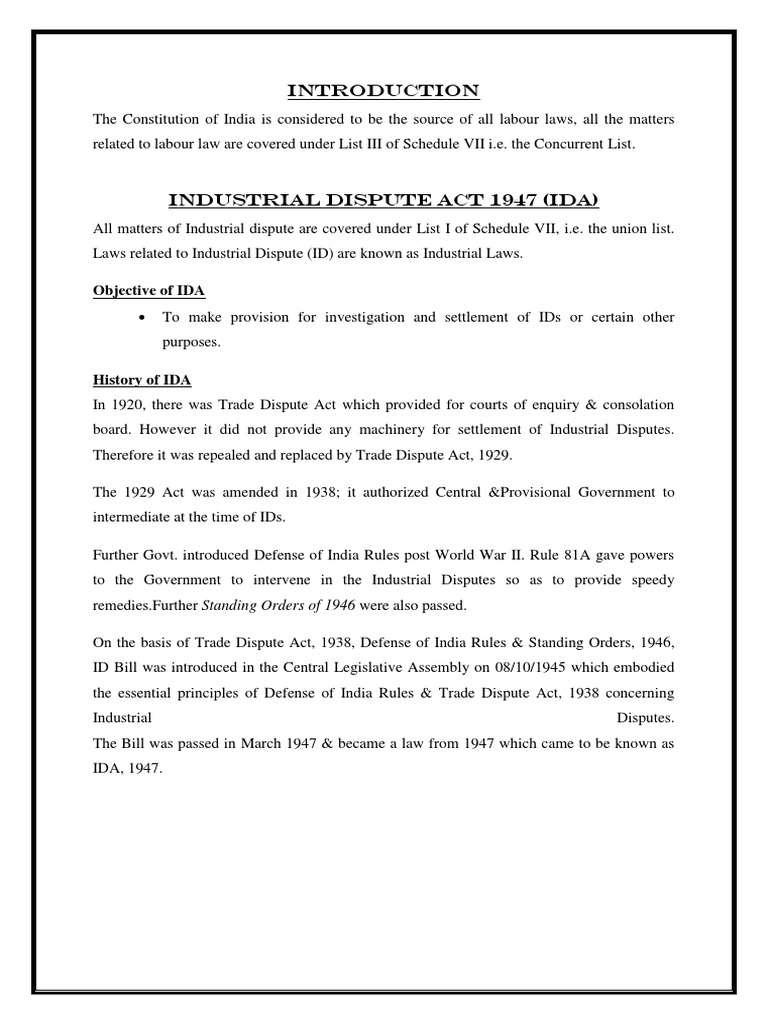 Labour Law1 PDF Layoff Lockout (Industry)