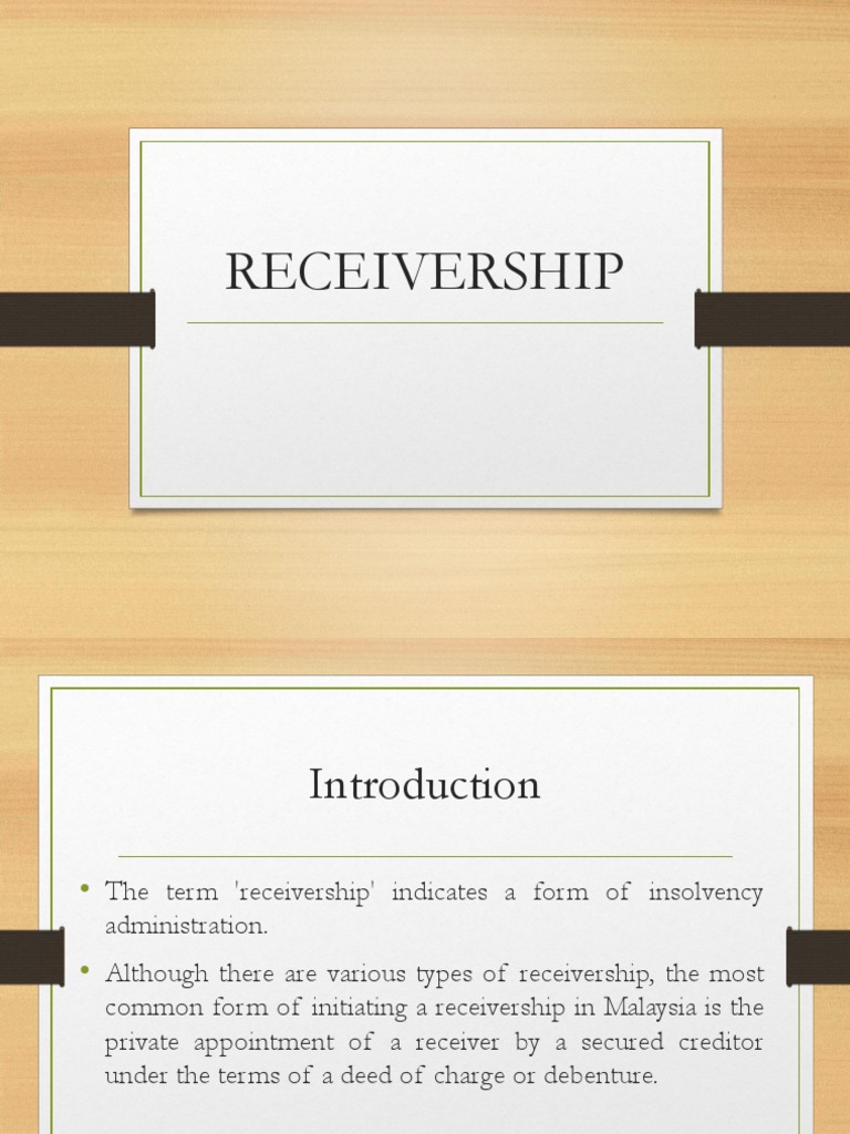 Understanding Receivership in Malaysia | PDF | Receivership | Bankruptcy