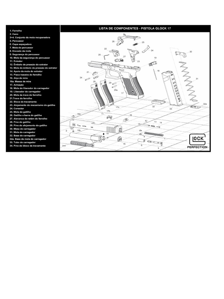 Vista Explodida - Glock G 17 | PDF
