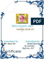 Certificate: Nehru Enclave, Agra