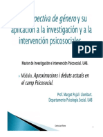 Perspectiva de Genero Investigación e Intervención Psicosociales