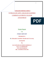 Project Report On Fixed Deposit in Devgiri Bank