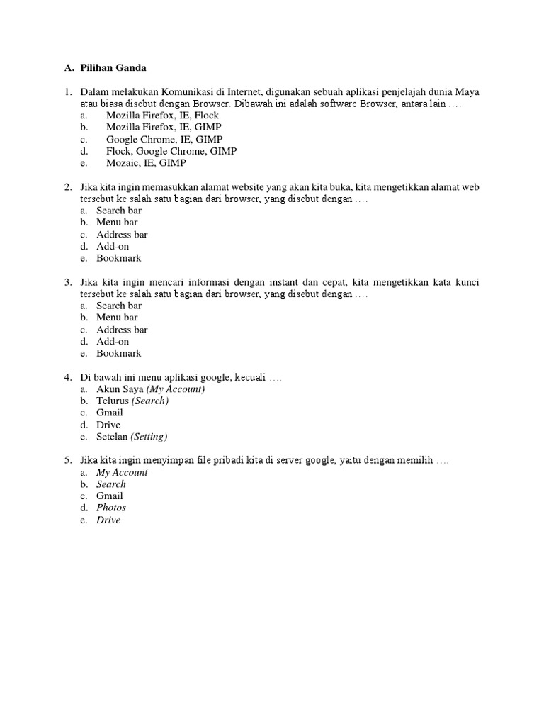 Soalpilihan Gandadocx