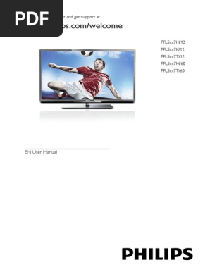 40pfl5507h 12 Dfu Eng Pdf High Definition Television Television