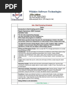 Wilshire Software Technologies: Adv. Shell Scripting Schedule