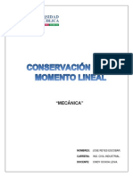 Conservacion de Momento Lineal