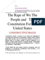 The Rape of We The People and The Constitution For The United States