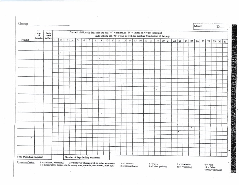 Teacher Attendance Roster | PDF