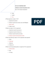 Chapter 2-Value Added Tax On Importation Multiple Choice: Theory - Agricultural or Marine Food Products: Part 1