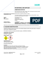 Safety Data Sheet: 1. Identification of The Material and Supplier Ammonium Nitrate