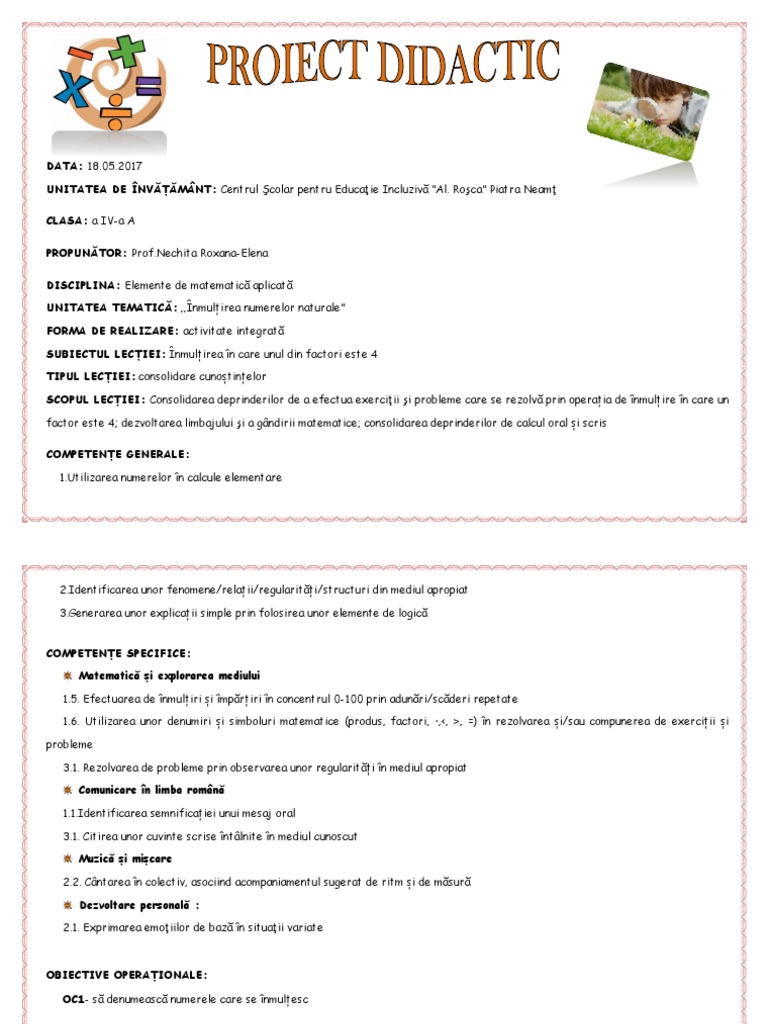 Proiect Matematica | PDF