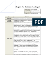 ICT Project Report for Business Meeting (Sample)