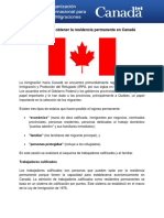 OIM Admisión para obtener la residencia permanente en Canadá
